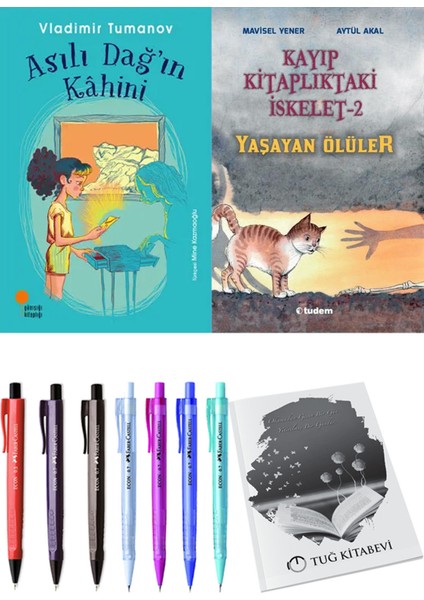 Kayıp Kitaplıktaki Iskelet 2 Yaşayan Ölüler ve Asılı Dağ'ın Kahini 2li Set + Hediyeli