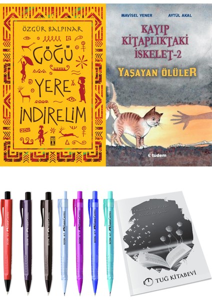 Kayıp Kitaplıktaki Iskelet 2 Yaşayan Ölüler ve Göğü Yere İndirelim 2'li Set - Kalem