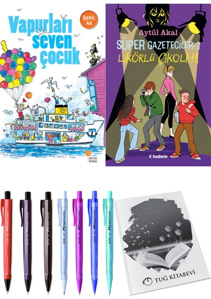 Süper Gazeteciler 3 Likörlü Çikolata ve Vapurları Seven Çocuk 2li Set + Hediyeli