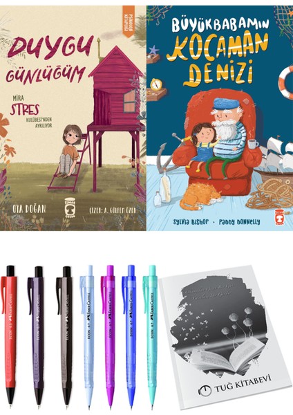Büyükbabamın Kocaman Denizi ve Duygu Günlüğüm Mira Stres Kulübesi'nden Ayrılıyor 2li Set + Hediyeli