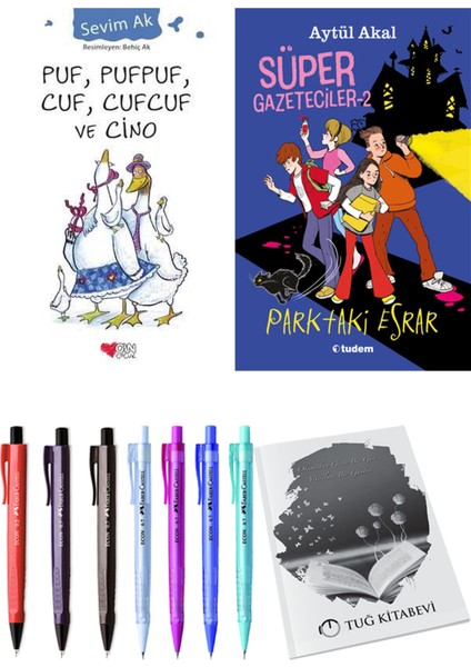 Süper Gazeteciler 2 Parktaki Esrar ve Puf, Pufpuf, Cuf, Cufcuf ve Cino 2li Set + Hediyeli
