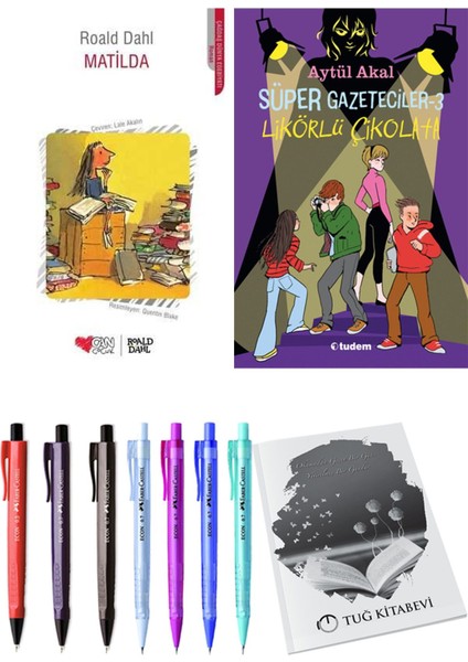 Süper Gazeteciler 3 Likörlü Çikolata ve Matilda 2li Set + Hediyeli