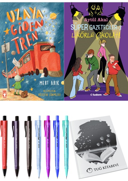 Süper Gazeteciler 3 Likörlü Çikolata ve Uzaya Giden Tren 2li Set + Hediyeli