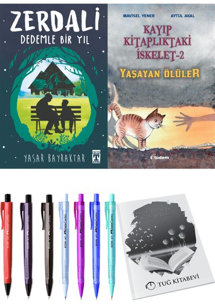 Kayıp Kitaplıktaki Iskelet 2 Yaşayan Ölüler ve Zerdali Dedemle Bir Yıl 2li Set + Hediyeli