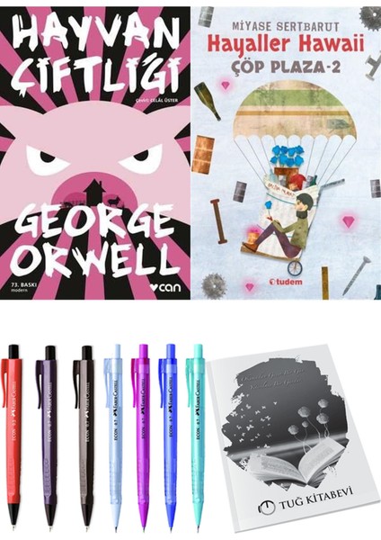Çöp Plaza 2 Hayaller Hawaii ve Hayvan Çiftliği 2li Set + Hediyeli