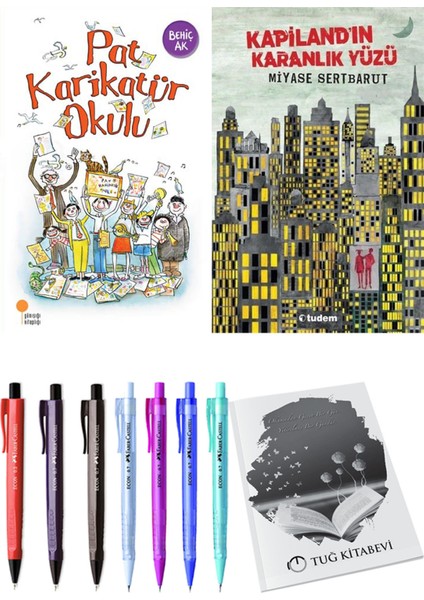 Kapiland'ın Karanlık Yüzü ve Pat Karikatür Okulu 2li Set + Hediyeli
