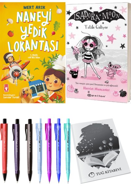 Isadora Moon 11 Tatile Gidiyor ve Naneyi Yedik Lokantası 2li Set + Hediyeli