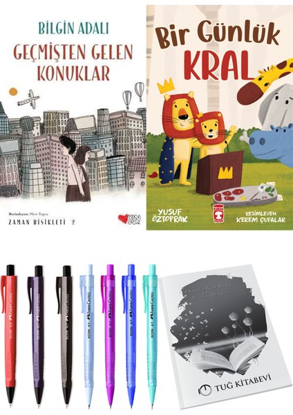 Bir Günlük Kral ve Zaman Bisikleti 2 Geçmişten Gelen Konuklar 2li Set + Hediyeli