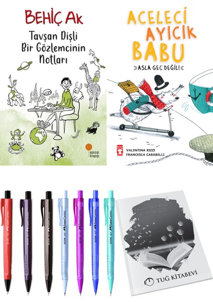 Aceleci Ayıcık Babu Asla Geç Değil ve Tavşan Dişli Bir Gözlemcinin Notları 2li Set + Hediyeli