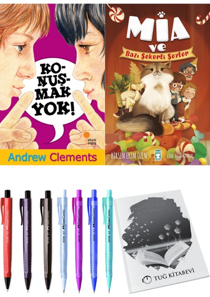 Mia ve Bazı Şekerli Şeyler ve Konuşmak Yok! 2li Set + Hediyeli