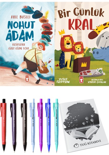 Bir Günlük Kral ve Nohut Adam 2li Set + Hediyeli