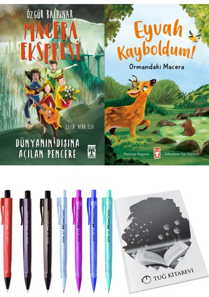 Eyvah Kayboldum! Ormandaki Macera ve Gelecek Ekspresi Dünyanın Dışına Açılan Pencere 2li Set + Hediyeli