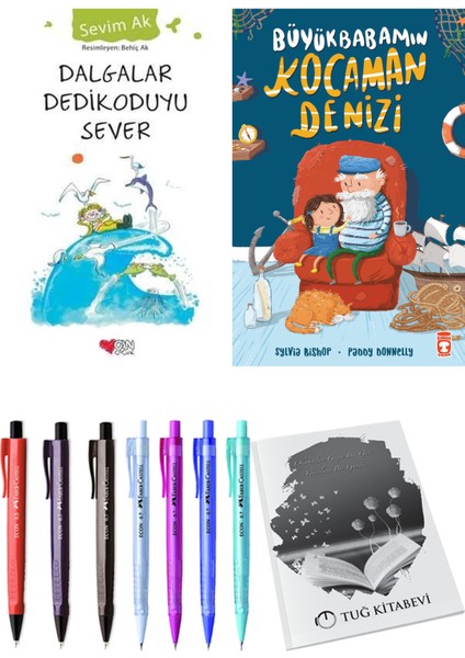 Büyükbabamın Kocaman Denizi ve Dalgalar Dedikoduyu Sever 2li Set + Hediyeli