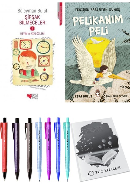 Yeniden Parlayan Güneş Pelikanım Peli ve Şipşak Bilmeceler 2 2li Set + Hediyeli