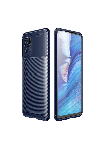 Redmi Note 10 Kılıf Karbon Desenli Şık Tamia Premium Silikon Kapak