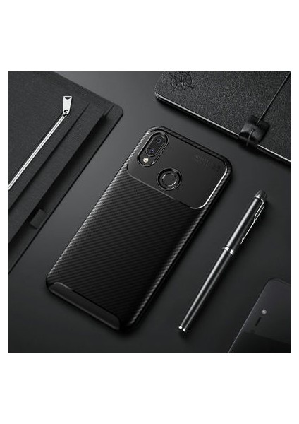 Honor Play Kılıf Karbon Desenli Şık Tamia Premium Silikon Kapak