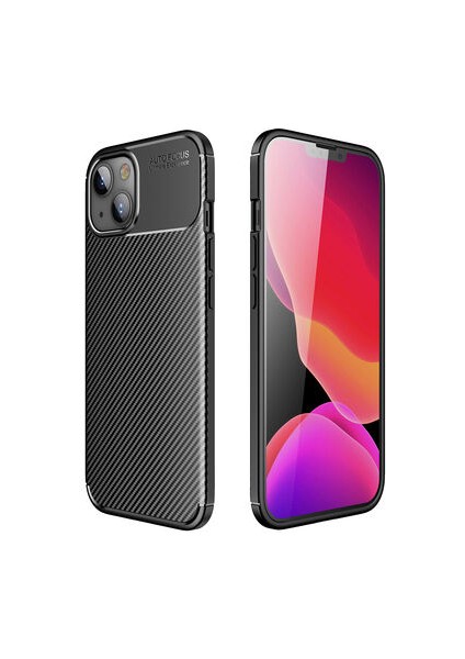 iPhone 13 Mini Kılıf Karbon Desenli Şık Tamia Premium Silikon Kapak