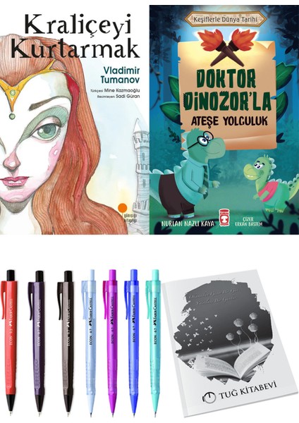 Doktor Dinozor'la Ateşe Yolculuk ve Kraliçeyi Kurtarmak 2li Set