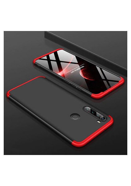 Redmi Note 8 Kılıf 3 Parçalı Şık Patch Sert Silikon Kapak
