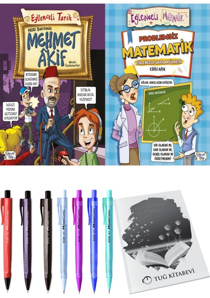 Problemsiz Matematik ve Milli Şairimiz Mehmet Akif 2li Set + Hediyeli