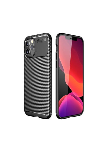 iPhone 12 Pro Max Kılıf Karbon Desenli Şık Tamia Premium Silikon Kapak