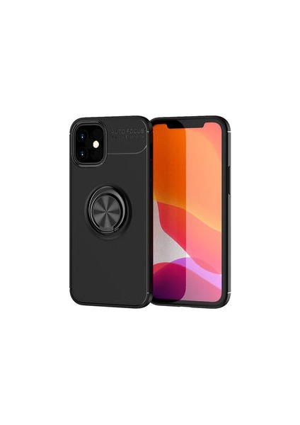 iPhone 12 Kılıf Yüzüklü Sağlam Esnek Ringo Silikon Kapak