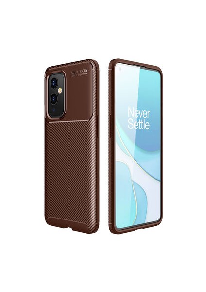 One Plus 9 Kılıf Karbon Desenli Şık Tamia Premium Silikon Kapak