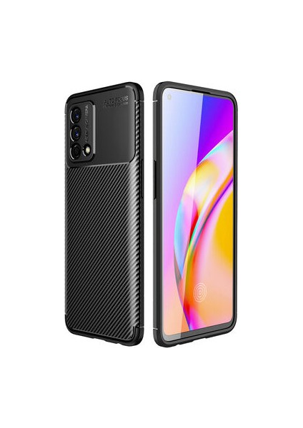 Oppo A74 4g Kılıf Karbon Desenli Şık Tamia Premium Silikon Kapak