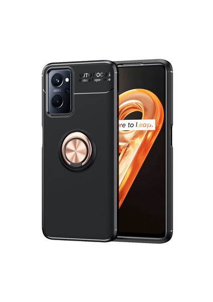 Oppo A76 Kılıf Yüzüklü Sağlam Esnek Ringo Silikon Kapak