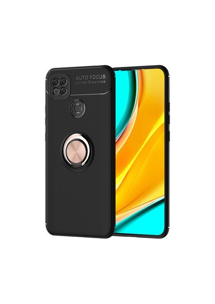 Redmi 9c Kılıf Yüzüklü Sağlam Esnek Ringo Silikon Kapak