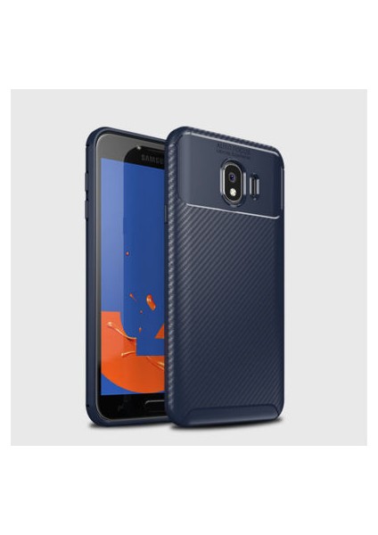 Samsung Galaxy J4 Kılıf Karbon Desenli Şık Tamia Premium Silikon Kapak