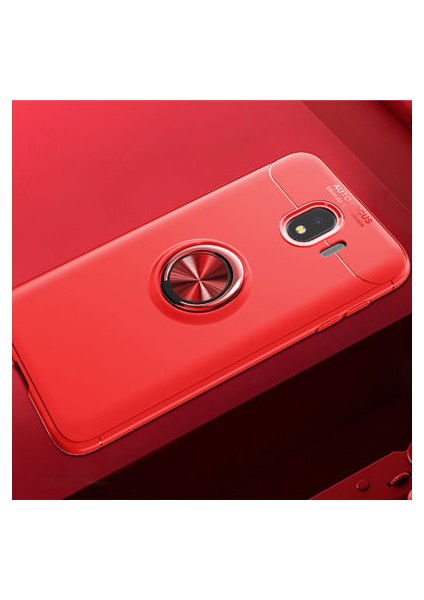 Samsung Galaxy J4 Kılıf Yüzüklü Sağlam Esnek Ringo Silikon Kapak