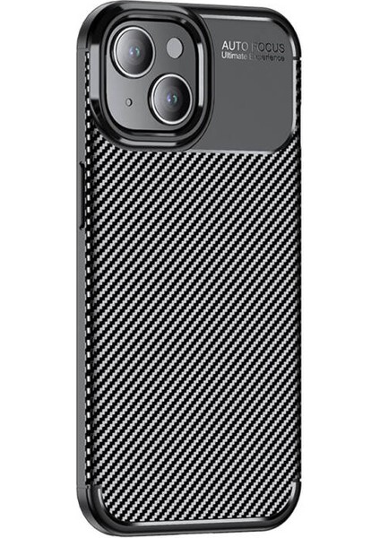 iPhone 15 Kılıf Karbon Desenli Şık Tamia Premium Silikon Kapak
