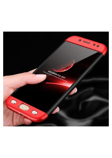 Samsung Galaxy J7 Pro Kılıf 3 Parçalı Şık Patch Sert Silikon Kapak