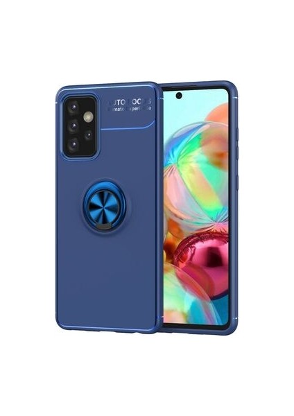 Samsung Galaxy A52 Kılıf Yüzüklü Sağlam Esnek Ringo Silikon Kapak