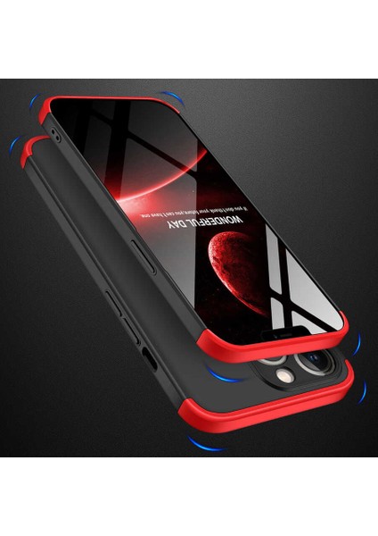 iPhone 5 Kılıf 3 Parçalı Şık Patch Sert Silikon Kapak