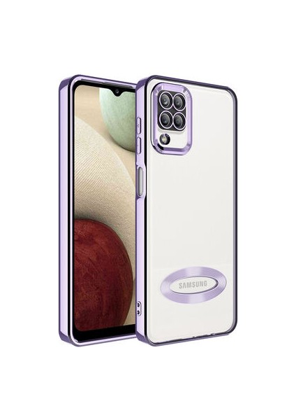 Samsung Galaxy A12 Kılıf Logo Detaylı ve Parlak Nlight Premium Silikon Kapak