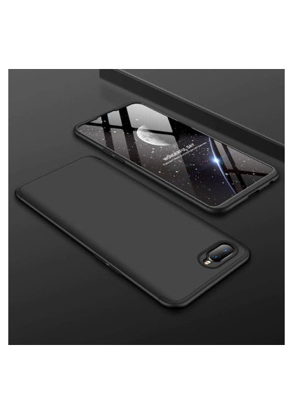 Oppo Ax7 Kılıf 3 Parçalı Şık Patch Sert Silikon Kapak