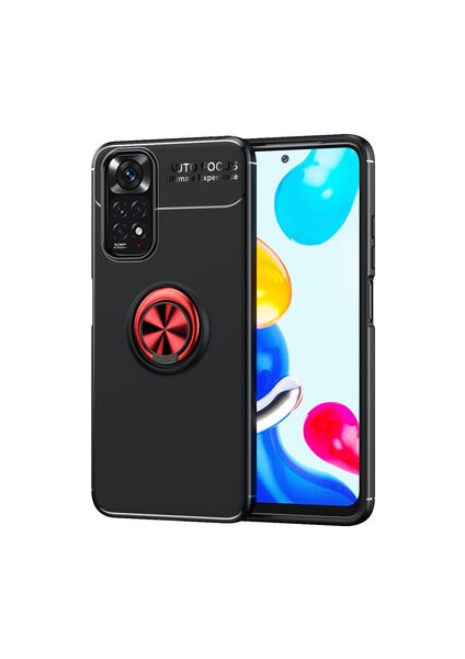 Redmi Note 11 Global Kılıf Yüzüklü Sağlam Esnek Ringo Silikon Kapak