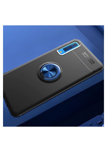Samsung Galaxy A7 2018 Kılıf Yüzüklü Sağlam Esnek Ringo Silikon Kapak