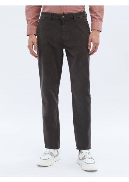 Gri Dokuma Regular Fit Kadife Casual Pamuk Karışımlı Pantolon fiyatları