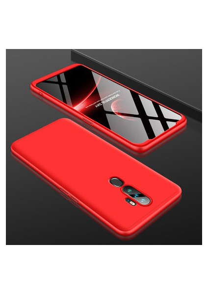 Oppo A5 2020 Kılıf 3 Parçalı Şık Patch Sert Silikon Kapak