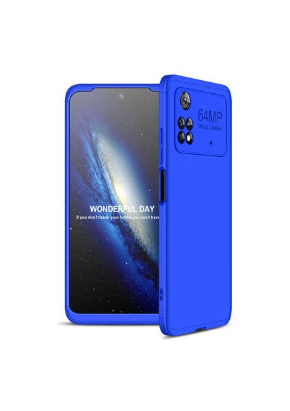 Poco M4 Pro 4g Kılıf 3 Parçalı Şık Patch Sert Silikon Kapak