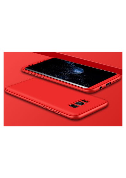 Samsung Galaxy S8 Plus Kılıf 3 Parçalı Şık Patch Sert Silikon Kapak