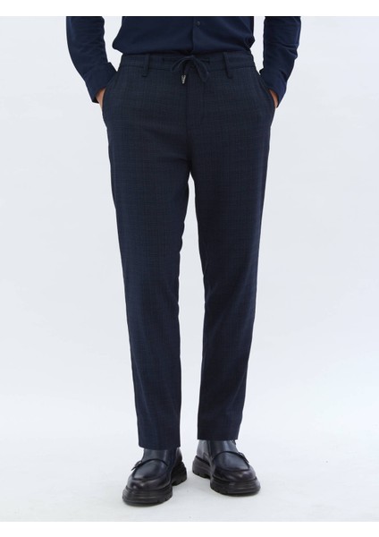 Lacivert Desenli Dokuma Casual Pantolon fiyatları