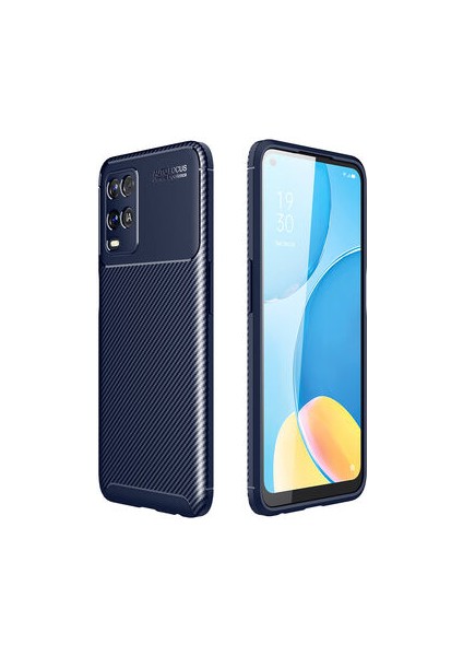Oppo A54 4g Kılıf Karbon Desenli Şık Tamia Premium Silikon Kapak
