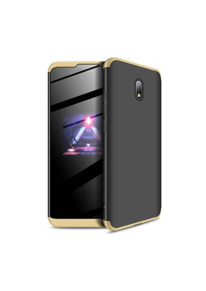 Redmi 8A Kılıf 3 Parçalı Şık Patch Sert Silikon Kapak