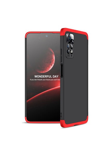 Redmi Note 11 Pro 5g Kılıf 3 Parçalı Şık Patch Sert Silikon Kapak