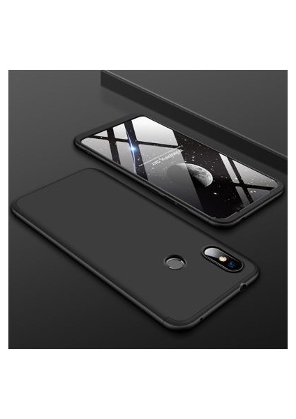 Redmi Note 7 Kılıf 3 Parçalı Şık Patch Sert Silikon Kapak