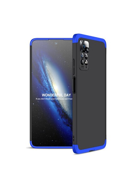 Redmi Note 11 Pro 5g Kılıf 3 Parçalı Şık Patch Sert Silikon Kapak